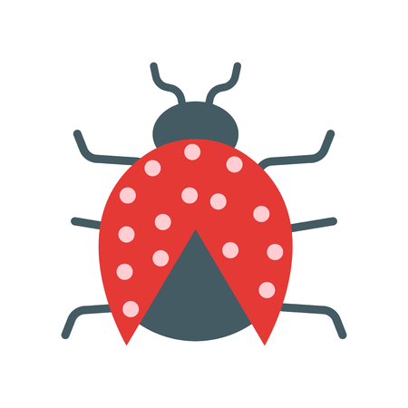 Ladybug icon vector isolated on white background for your web and mobile app design, Ladybug logo conceptのイラスト素材