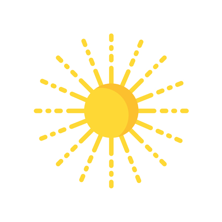 sun icon vector isolated on white background for your web and mobile app design, sun logo conceptのイラスト素材