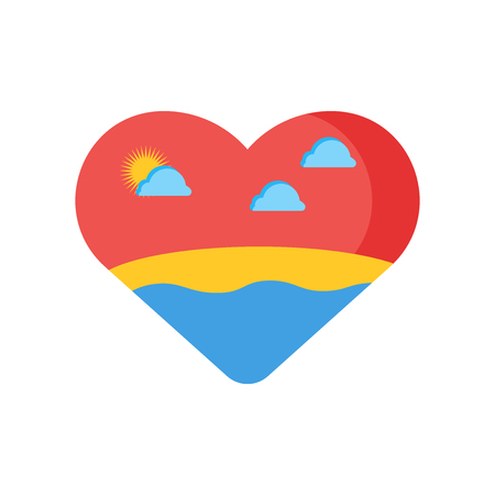 Heart icon vector isolated on white background for your web and mobile app design, Heart logo conceptのイラスト素材