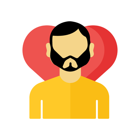 Boyfriend icon vector isolated on white background for your web and mobile app design, Boyfriend logo conceptのイラスト素材