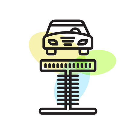 Elevator icon vector isolated on white background for your web and mobile app design, Elevator logo conceptのイラスト素材