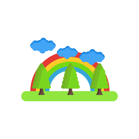 Rainbow icon vector isolated on white background for your web and mobile app designのイラスト素材