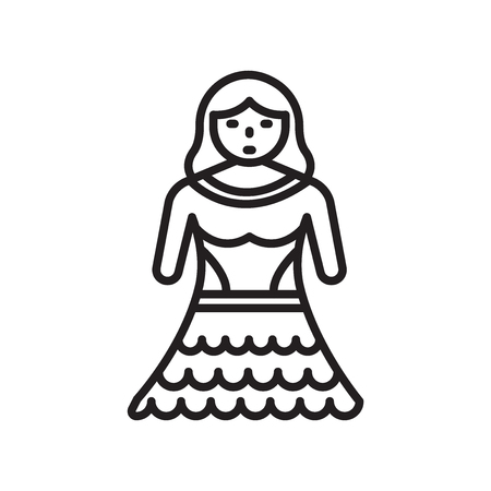 Princess icon vector isolated on white background for your web and mobile app design, Princess logo conceptのイラスト素材