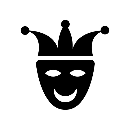 Joker face icon vector isolated on white background for your web and mobile app design, Joker face logo conceptのイラスト素材