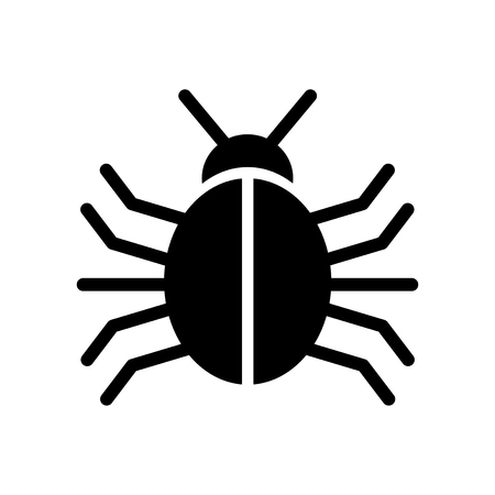 App bug icon vector isolated on white background for your web and mobile app design, App bug logo conceptのイラスト素材
