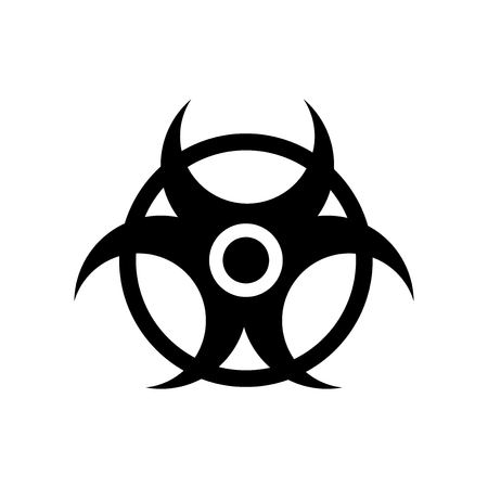 Biohazard symbol icon vector isolated on white background for your web and mobile app design, Biohazard symbol logo conceptのイラスト素材