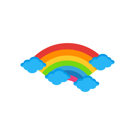 Rainbow icon vector isolated on white background for your web and mobile app design, Rainbow logo conceptのイラスト素材