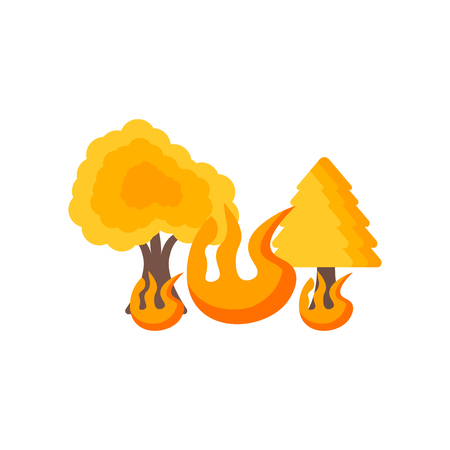 Wildfire icon vector isolated on white background for your web and mobile app designのイラスト素材