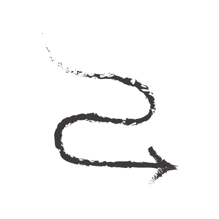 Sketched arrow icon vector isolated on white background for your web and mobile app designのイラスト素材