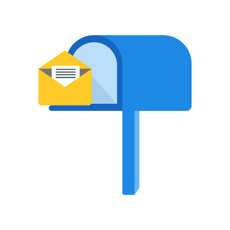 Mailbox icon vector isolated on white background for your web and mobile app design, Mailbox logo conceptのイラスト素材