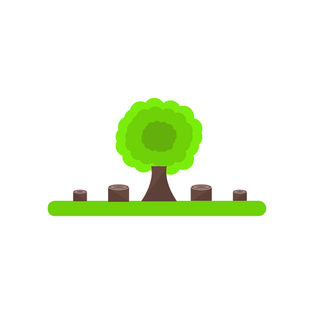 Deforestation icon vector isolated on white background for your web and mobile app designのイラスト素材