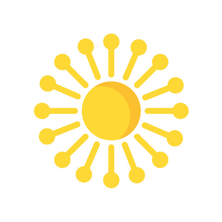 sun icon vector isolated on white background for your web and mobile app design, sun logo conceptのイラスト素材