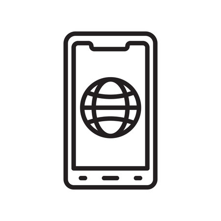 Smartphone icon vector isolated on white background for your web and mobile app design, Smartphone logo conceptのイラスト素材