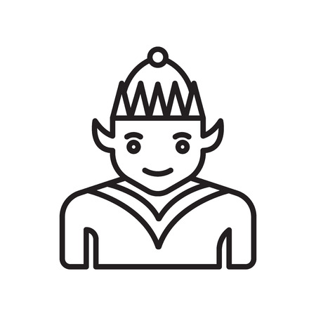 Elf icon vector isolated on white background for your web and mobile app designのイラスト素材
