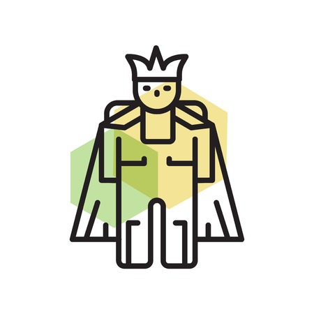 Prince icon vector isolated on white background for your web and mobile app designのイラスト素材
