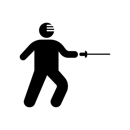 Fencing attack icon vector isolated on white background for your web and mobile app designのイラスト素材
