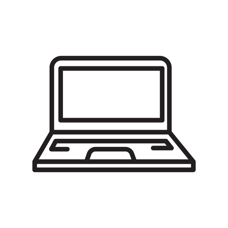 Laptop icon vector isolated on white background for your web and mobile app designのイラスト素材