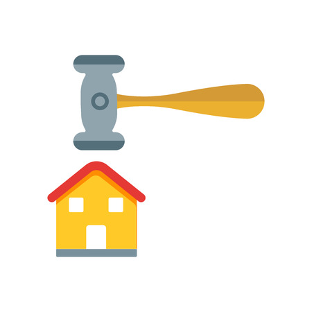 Auction icon vector isolated on white background for your web and mobile app designのイラスト素材
