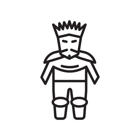 King icon vector isolated on white background for your web and mobile app designのイラスト素材