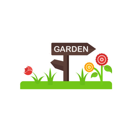 Garden icon vector isolated on white background for your web and mobile app designのイラスト素材