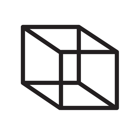 Cube icon vector isolated on white background for your web and mobile app design, Cube logo conceptのイラスト素材