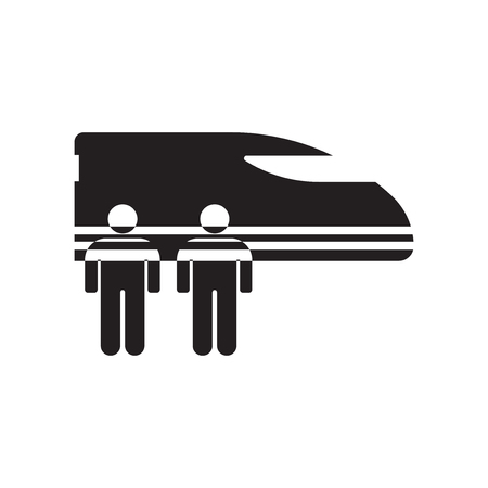 Train icon vector isolated on white background for your web and mobile app designのイラスト素材
