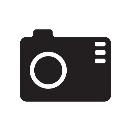 Photo camera icon vector isolated on white background for your web and mobile app designのイラスト素材