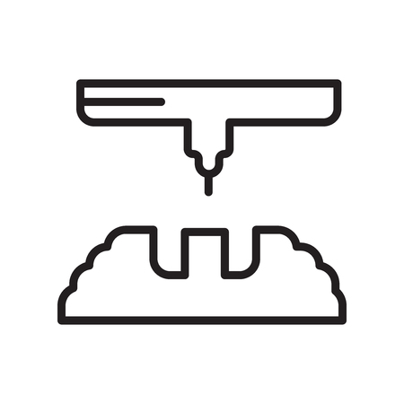 3d printing icon vector isolated on white background for your web and mobile app designのイラスト素材