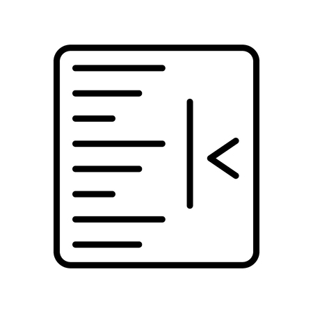 Indent icon vector isolated on white background for your web and mobile app designのイラスト素材