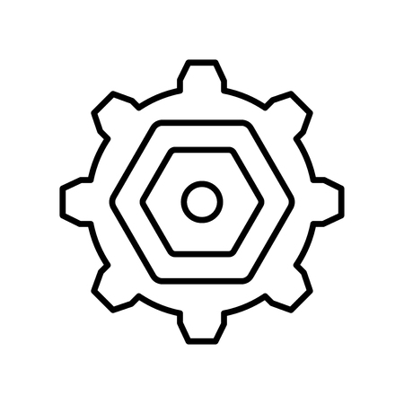 Settings icon vector isolated on white background for your web and mobile app designのイラスト素材