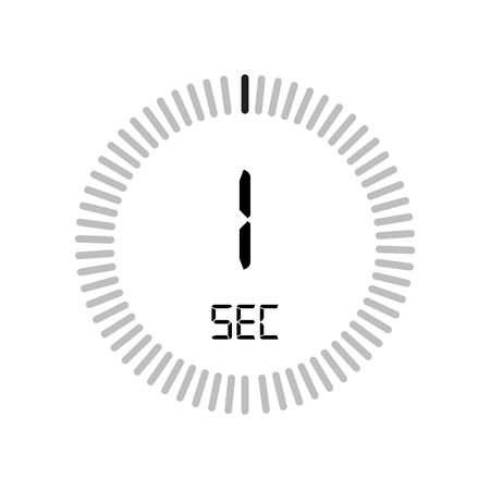 The 30 second icon, digital timer. clock and watch, timer, countdown symbol isolated on white background, stopwatch vector iconのイラスト素材