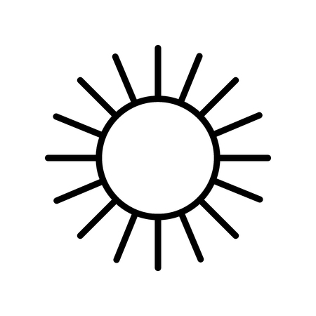 Sun icon vector isolated on white background for your web and mobile app designのイラスト素材
