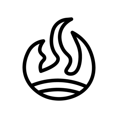 Fire icon vector isolated on white background for your web and mobile app designのイラスト素材