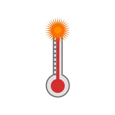 Thermometer icon isolated on white background for your web and mobile app designのイラスト素材