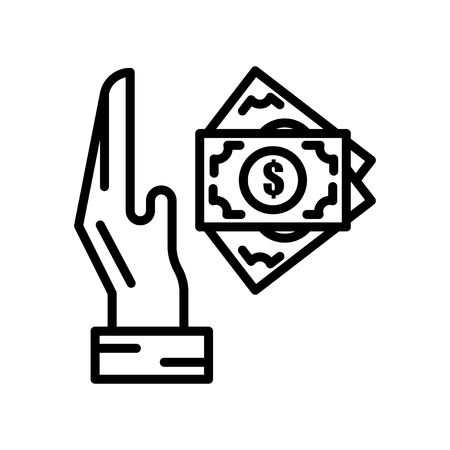 Bribe icon vector isolated on white background for your web and mobile app designのイラスト素材