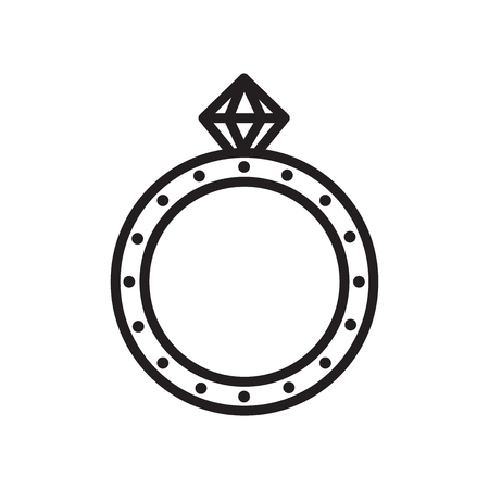 Engagement ring icon isolated on white background for your web and mobile app designのイラスト素材