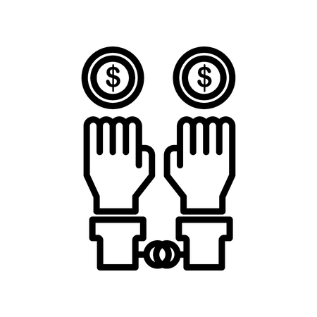 Illegal icon vector isolated on white background for your web and mobile app design, Illegal logo conceptのイラスト素材