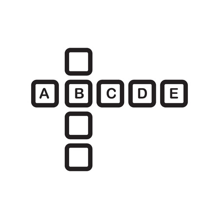 alphabet board game icon vector isolated on white background for your web and mobile app designのイラスト素材