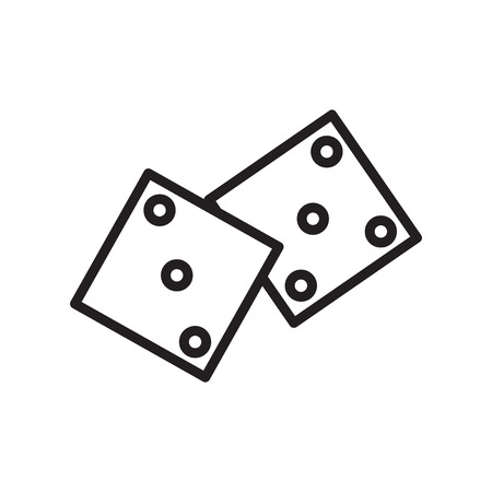 Dices icon vector isolated on white background for your web and mobile app design, Dices logo conceptのイラスト素材