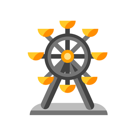 Ferris wheel icon isolated on white background for your web and mobile app designのイラスト素材