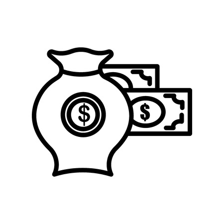 Money icon vector isolated on white background for your web and mobile app design, Money logo conceptのイラスト素材