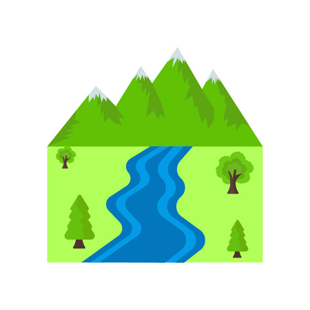 River icon vector isolated on white background for your web and mobile app design, River logo conceptのイラスト素材