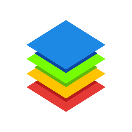 Layers icon vector isolated on white background for your web and mobile app design, Layers logo conceptのイラスト素材