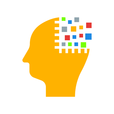 Artificial intelligence icon vector isolated on white background for your web and mobile app design, Artificial intelligence logo conceptのイラスト素材