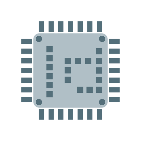Cpu icon vector isolated on white background for your web and mobile app design, Cpu logo conceptのイラスト素材