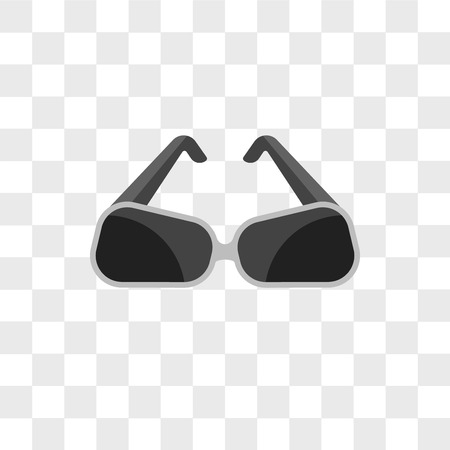Sunglasses vector icon isolated on transparent background, Sunglasses logo conceptのイラスト素材