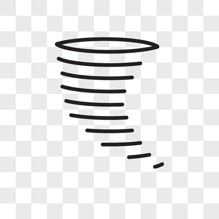 Tornado vector icon isolated on transparent background, Tornado logo conceptのイラスト素材