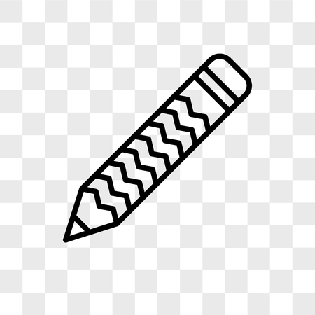 Pencil vector icon isolated on transparent background, Pencil logo conceptのイラスト素材