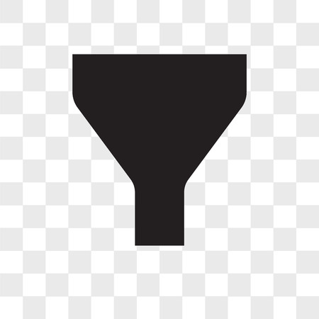 Filter vector icon isolated on transparent background, Filter logo conceptのイラスト素材