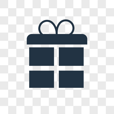 Gift vector icon isolated on transparent background, Gift logo conceptのイラスト素材